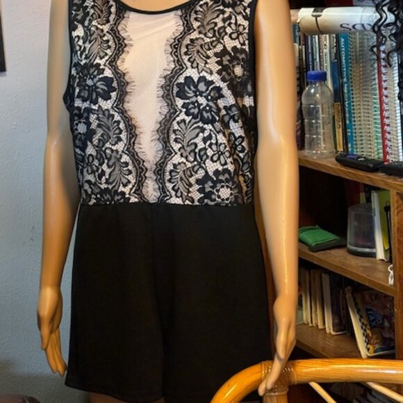 SLEEVELESS ROMPER, SEXY AND CLASSY LOOK, BEAUTIFUL, LIKE NEW EUC - Picture 1 of 5